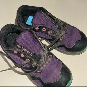 Merrell Purple and Black Women's Trail Shoes with Teal Accents